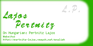 lajos pertnitz business card